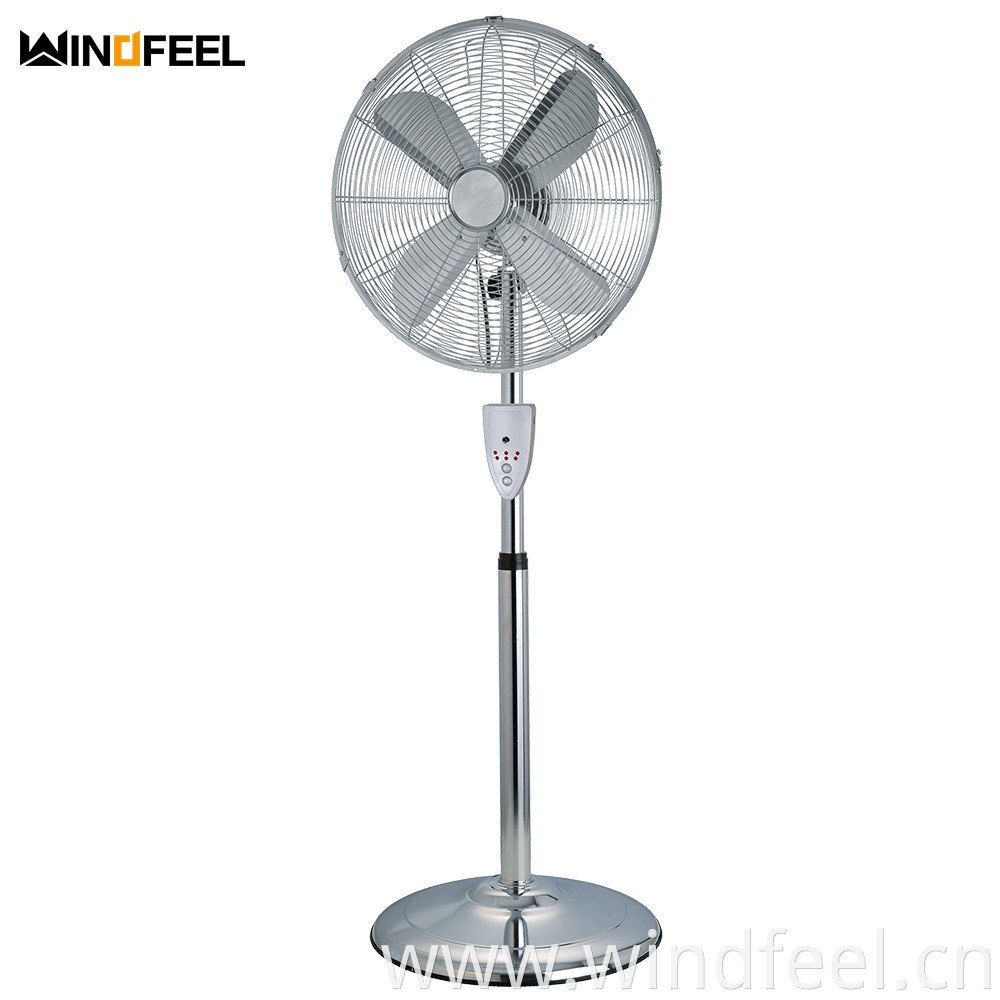 Air Cooling Metal Stand Fan with Remote Control Metal Blades 110-240V